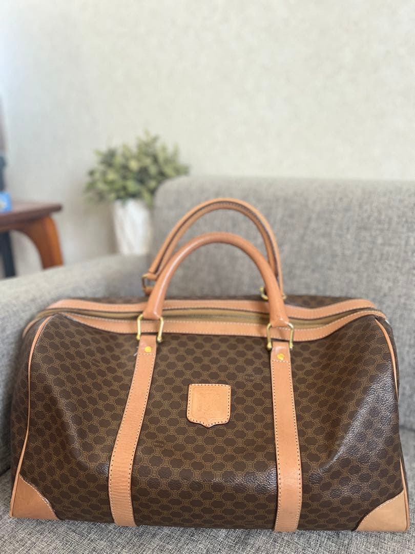 CELINE セリーヌ マカダム柄 ボストンバッグ