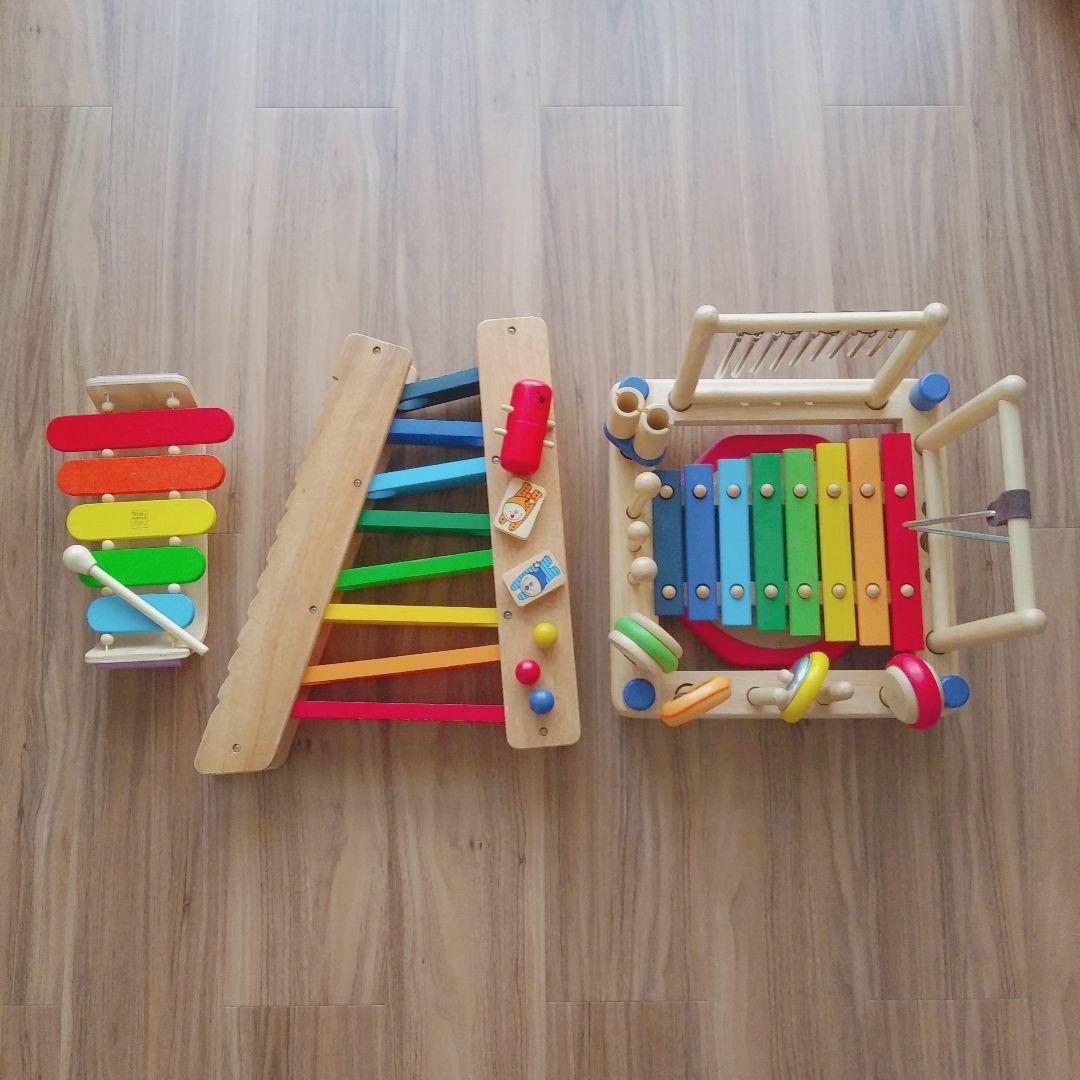 アイムトイ優しい木のおもちゃ楽器セットミュージックステーション知育玩具おまとめ