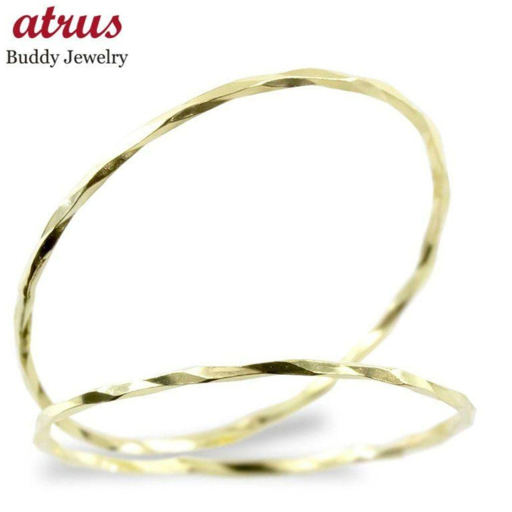 ジュエリー工房アトラス 18金YG 極細ペアリング