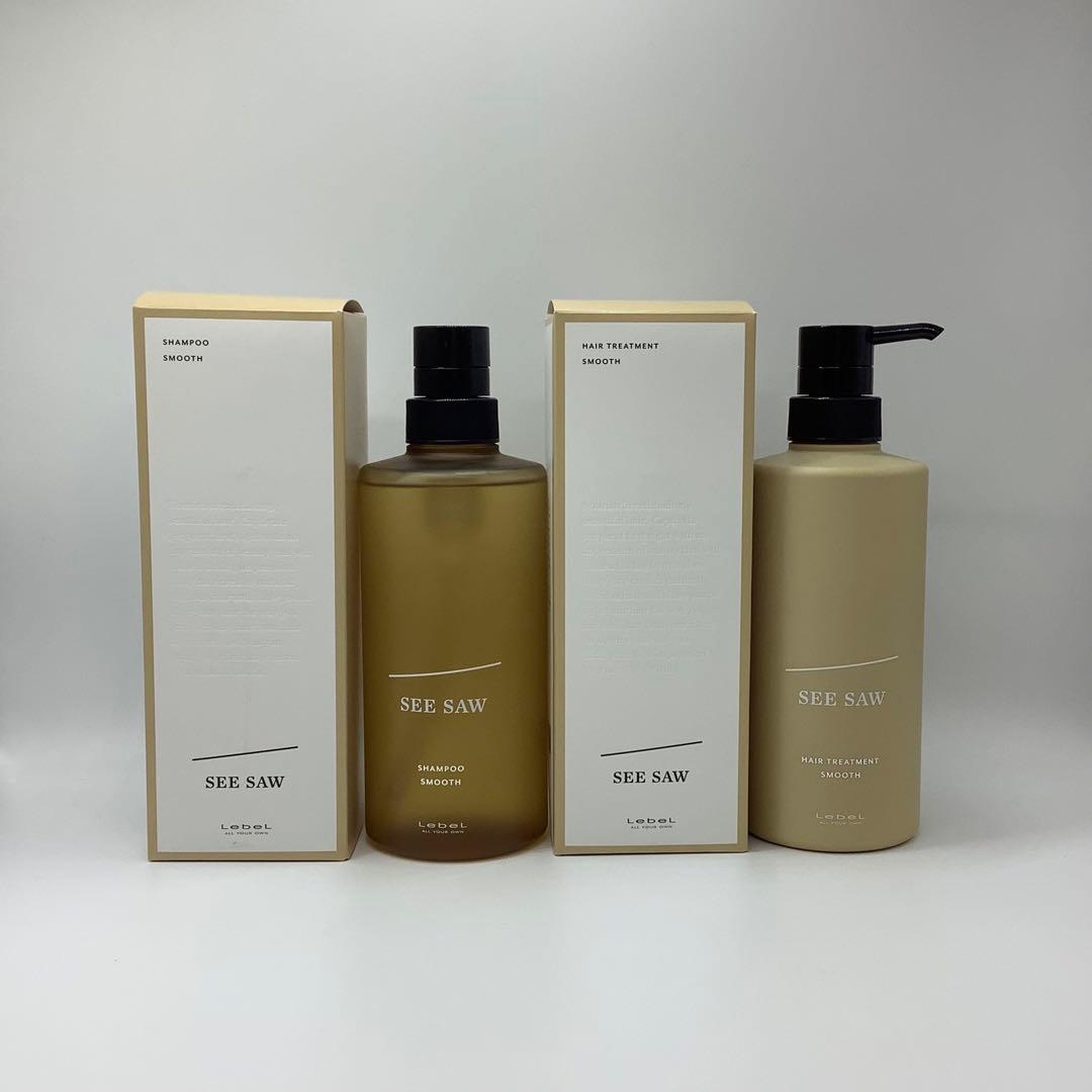 SEE SAW スムース　シャンプー & トリートメント 500mlセット セット】ルベル シーソー SEE/SAW S スムース 500mLセット (ヘア