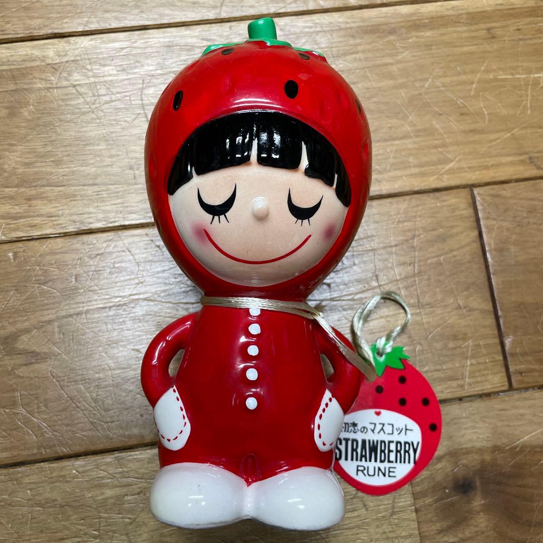内藤ルネ いちごちゃん 貯金箱 置物 レトロ