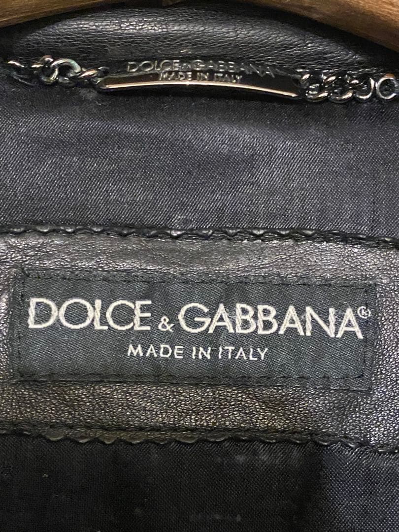 ドルチェ&ガッバーナ ラムスキン ライダース ジャケット 48