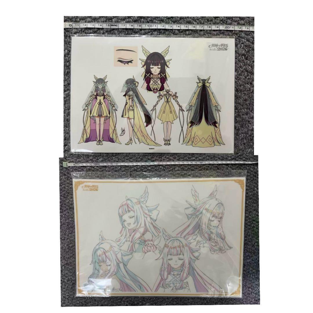 即発送　原神 fes vip 入場特典 原画 PVCデスクマット コロンビーナ 原神fes フェス vipチケット 特典PVCデスクマット 原画 コロンビーナ