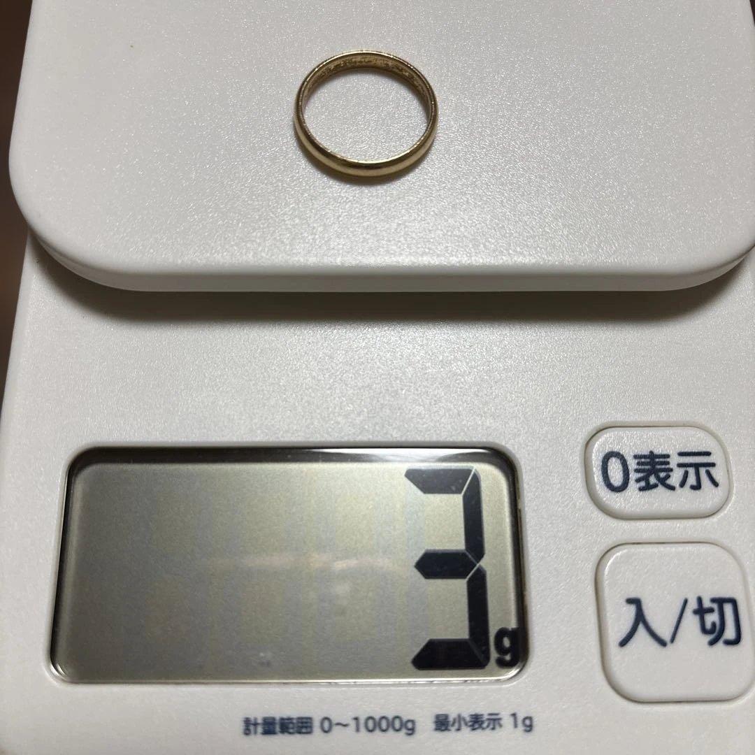 K18 3g 18金　リング　指輪 18金 K18 リング 3mm幅 レディース メンズ シンプル 甲丸 指輪
