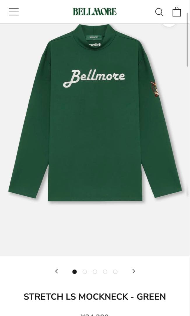 BELLMORE GOLF モックネック MOCKNECK LS JERSEY - BLACK – BELLMORE