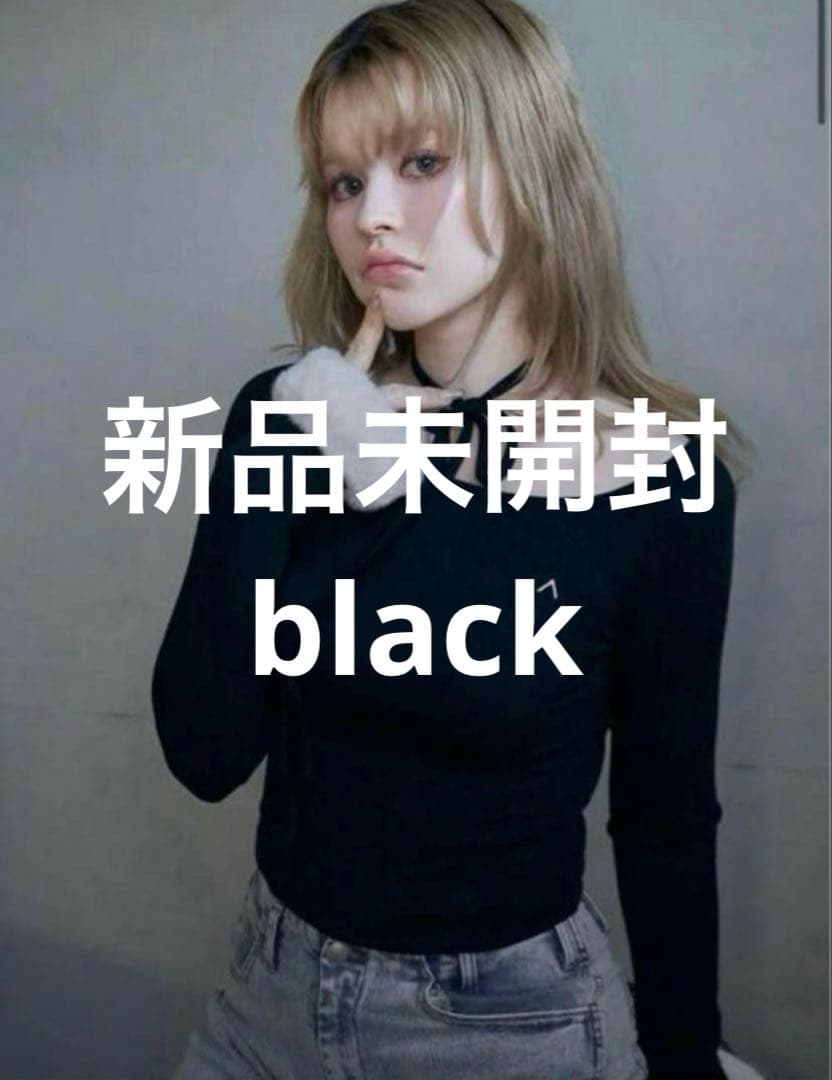 【新品】andmary Ravi fur tops black