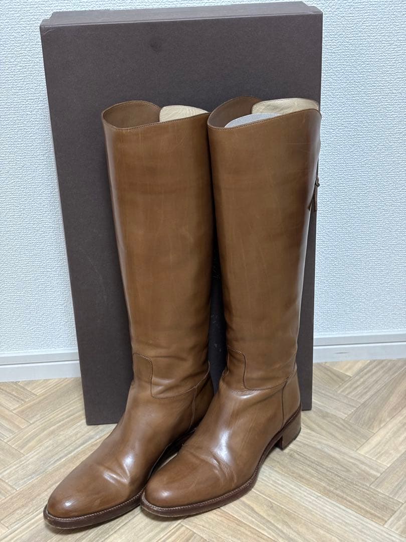 ブラウンレザー ロングブーツ　サイズ37（24cm）※ショートブーツ含む
