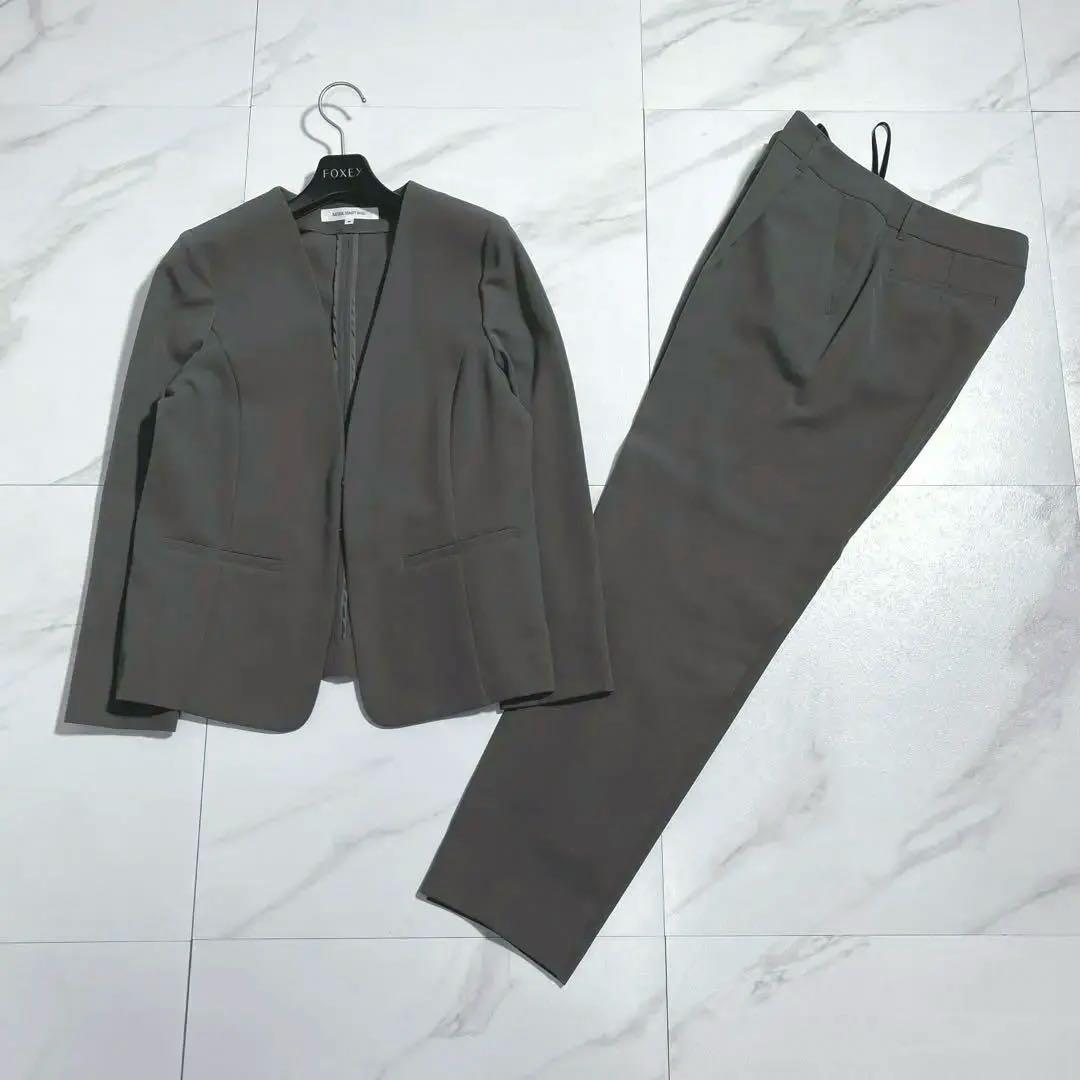 未使用級♡ナチュラルビューティベーシック ノーカラーセットアップ ウォッシャブル 楽天市場】[洗える]＜ポリエステルドビーSET UP＞ノーカラージャケット