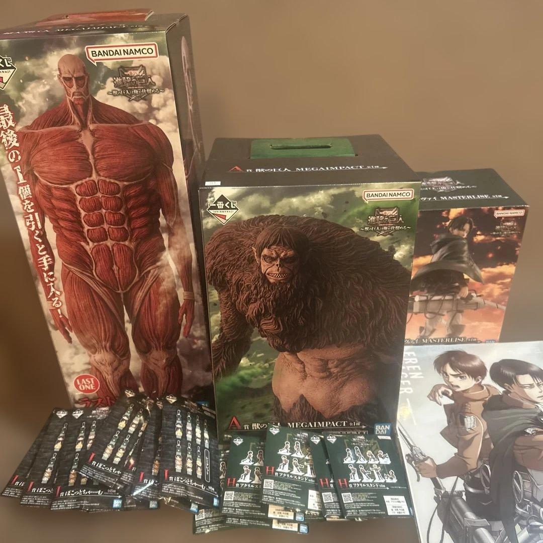 一番くじ進撃の巨人　A賞、B賞、F賞9種、H賞8点、I賞8点、ラストワン賞セット