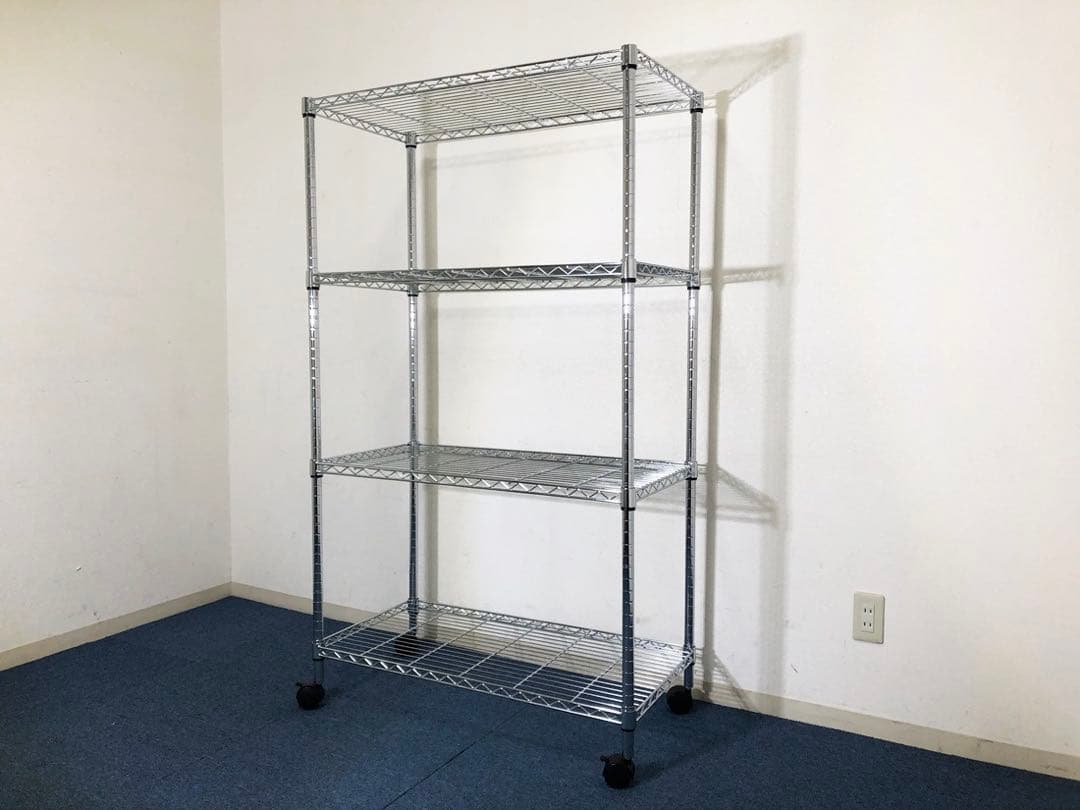 スチールラック4段 W90×D45×H158cm 透明シート1枚おまけ付ラック