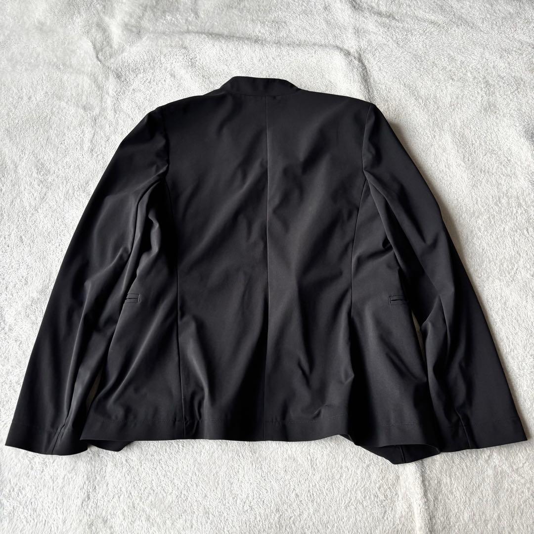 美品 PLST スーツ パンツスーツ ノーカラー ブラック M セットアップ