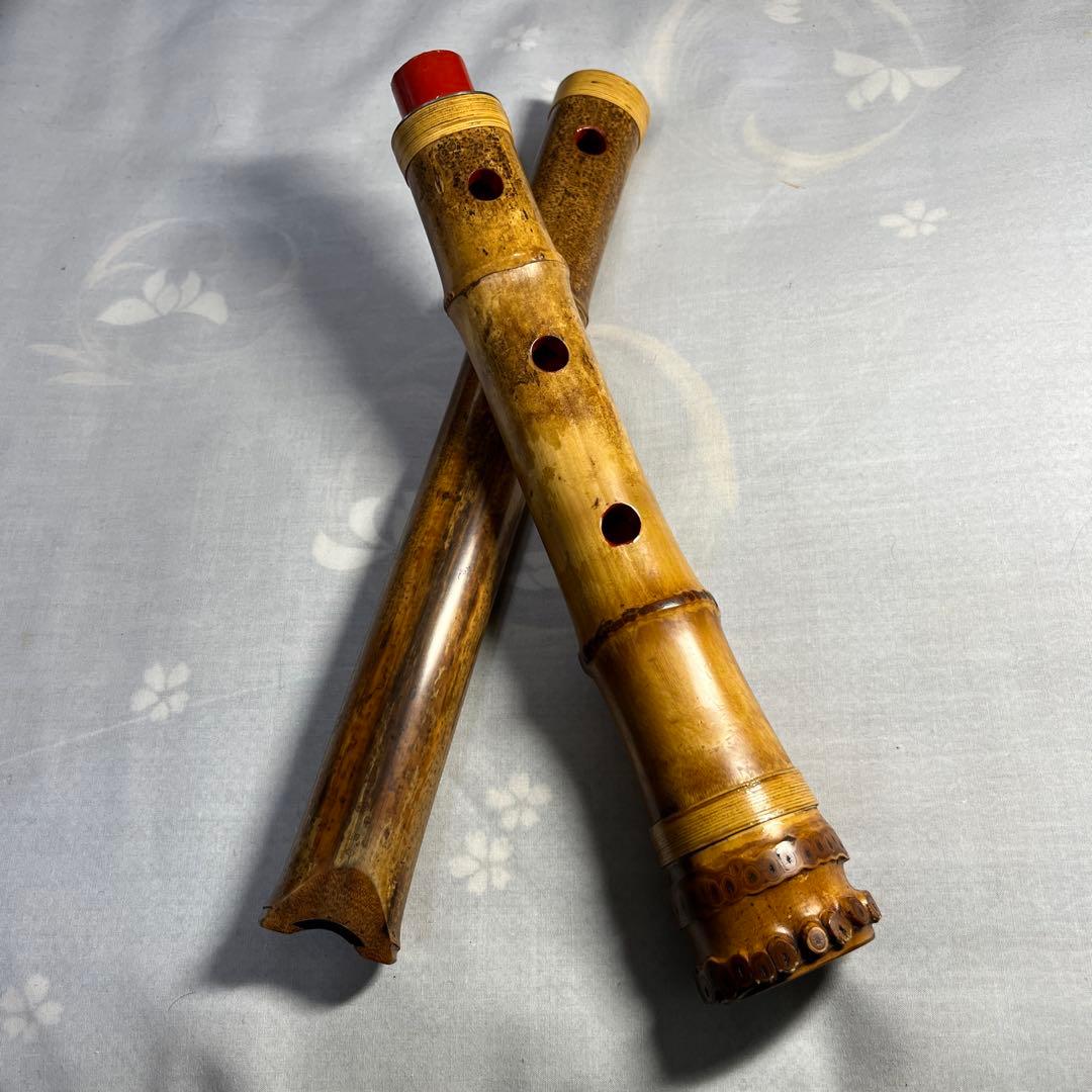 尺八　一尺ハ寸菅　生山銘 ニ印