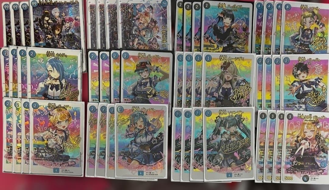 デュエマ　神アート 魔法少女アイドル「Girl Mage」　青魔導具　4枚ずつ デュエマ 神アート 魔法少女アイドル コンプリートセット 青魔導具 未