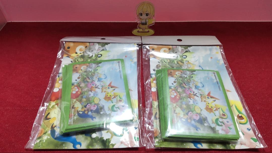 未開封 ポケセン ポケカ つながるえがお デッキシールド32枚入り×2セット