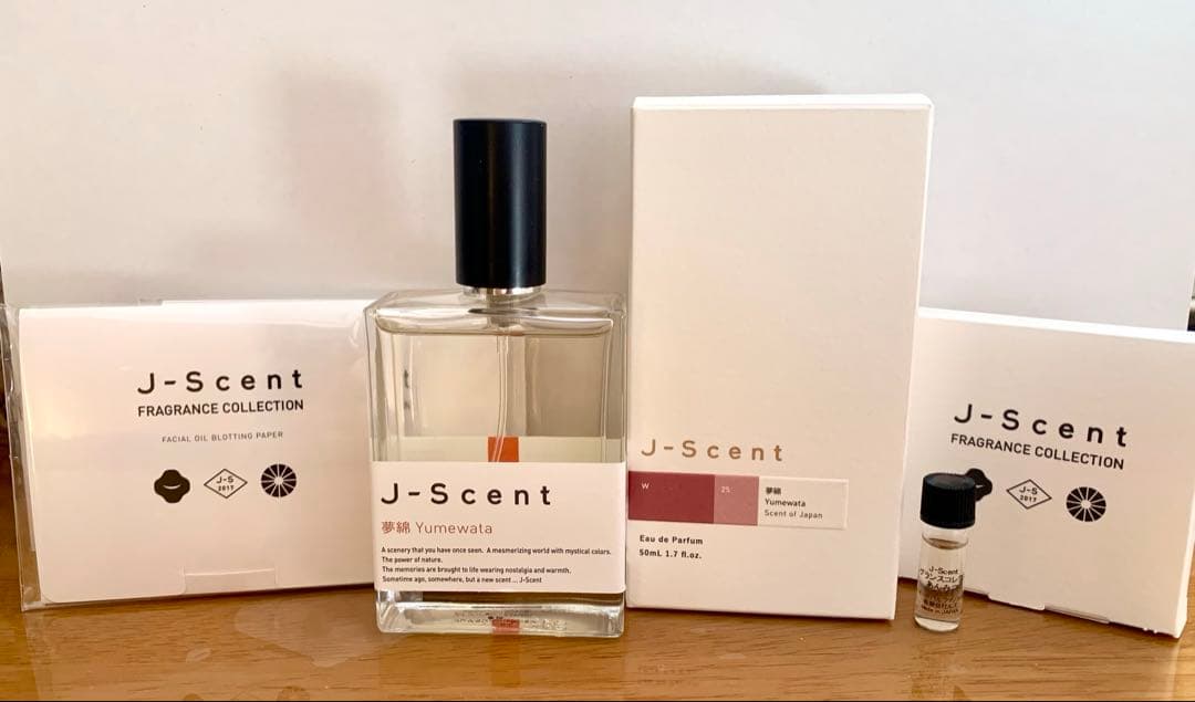j scent 夢綿+おまけ(あんみつサンプル、和肌・恋雨油紙、アオイモモ紙石鹸