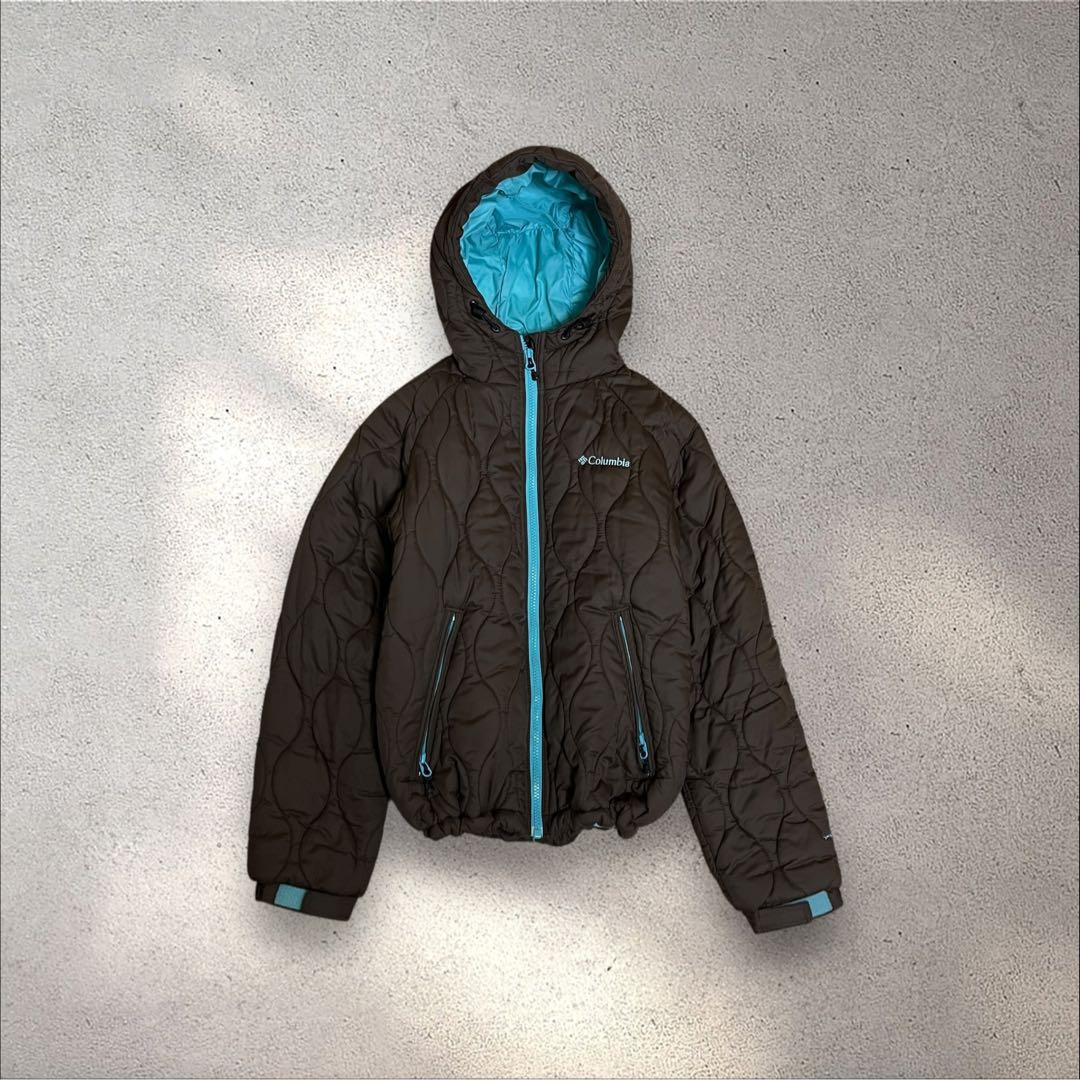 Columbia puffer jacket ドローコード　短丈　中綿　y2k