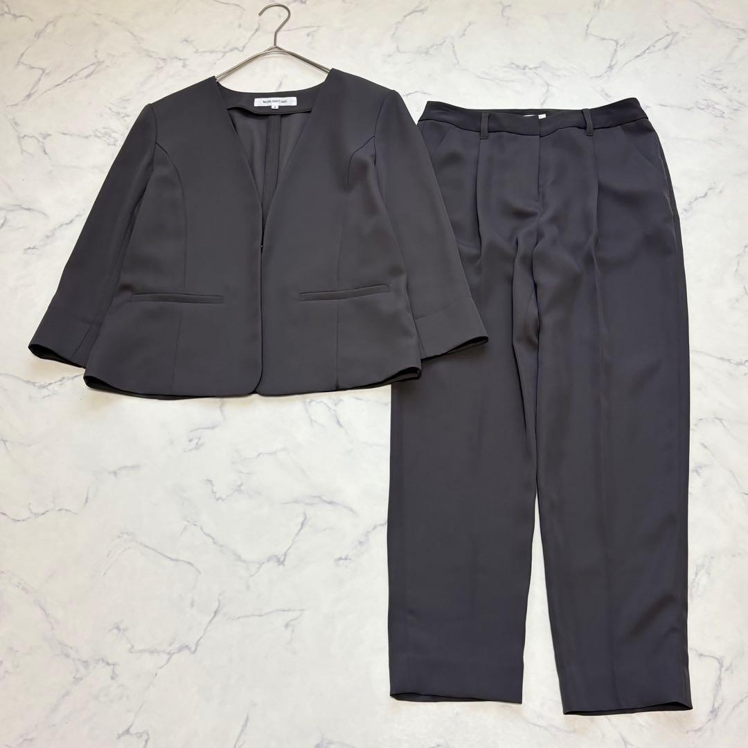 美品✨ナチュラルビューティベーシック ノーカラーセットアップ ウォッシャブル