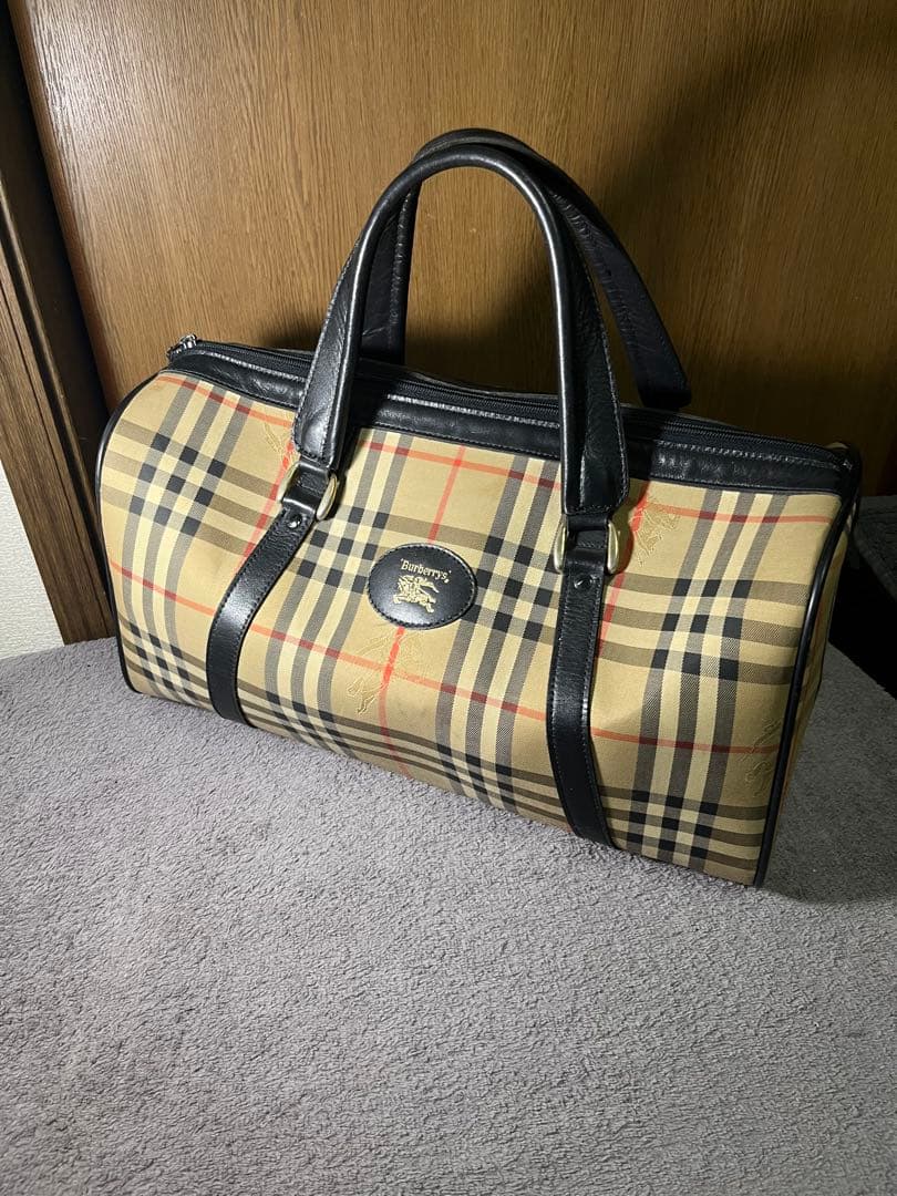 バーバリー　ノバチェック　ボストンバッグ