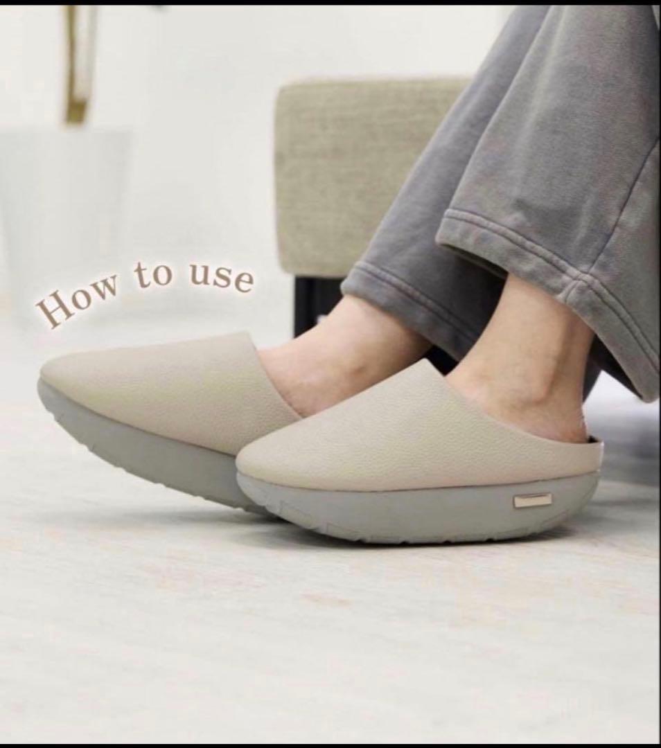 新品 未使用】fitne フィットネ ダイエットスリッパ グレー Sサイズ