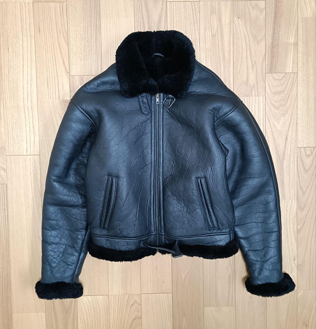 SUZUYA スズヤ ブラック　B-3ジャケット　レザー　羊革 SUZUYA スズヤ ブラック B-3ジャケット レザー 羊革 - メルカリ