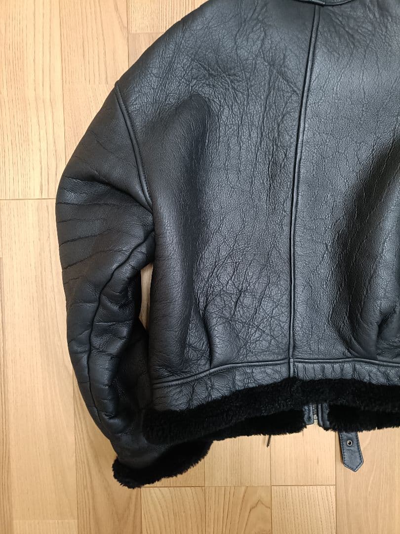 SUZUYA スズヤ ブラック B-3ジャケット レザー 羊革 - メルカリ