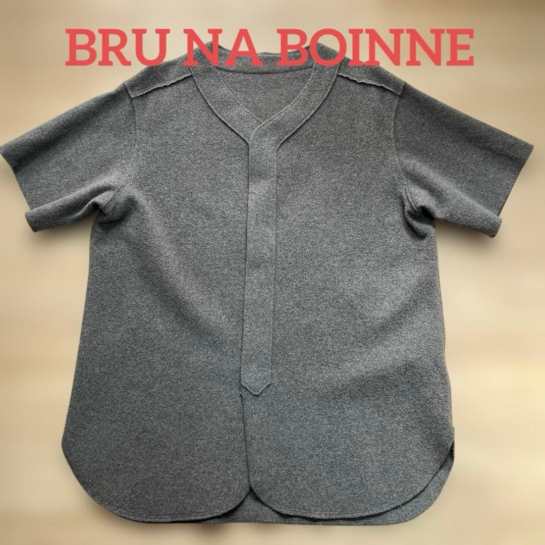 BRU NA BOINNE ブルーナボイン　ベースボールシャツ　ウール　カシミア