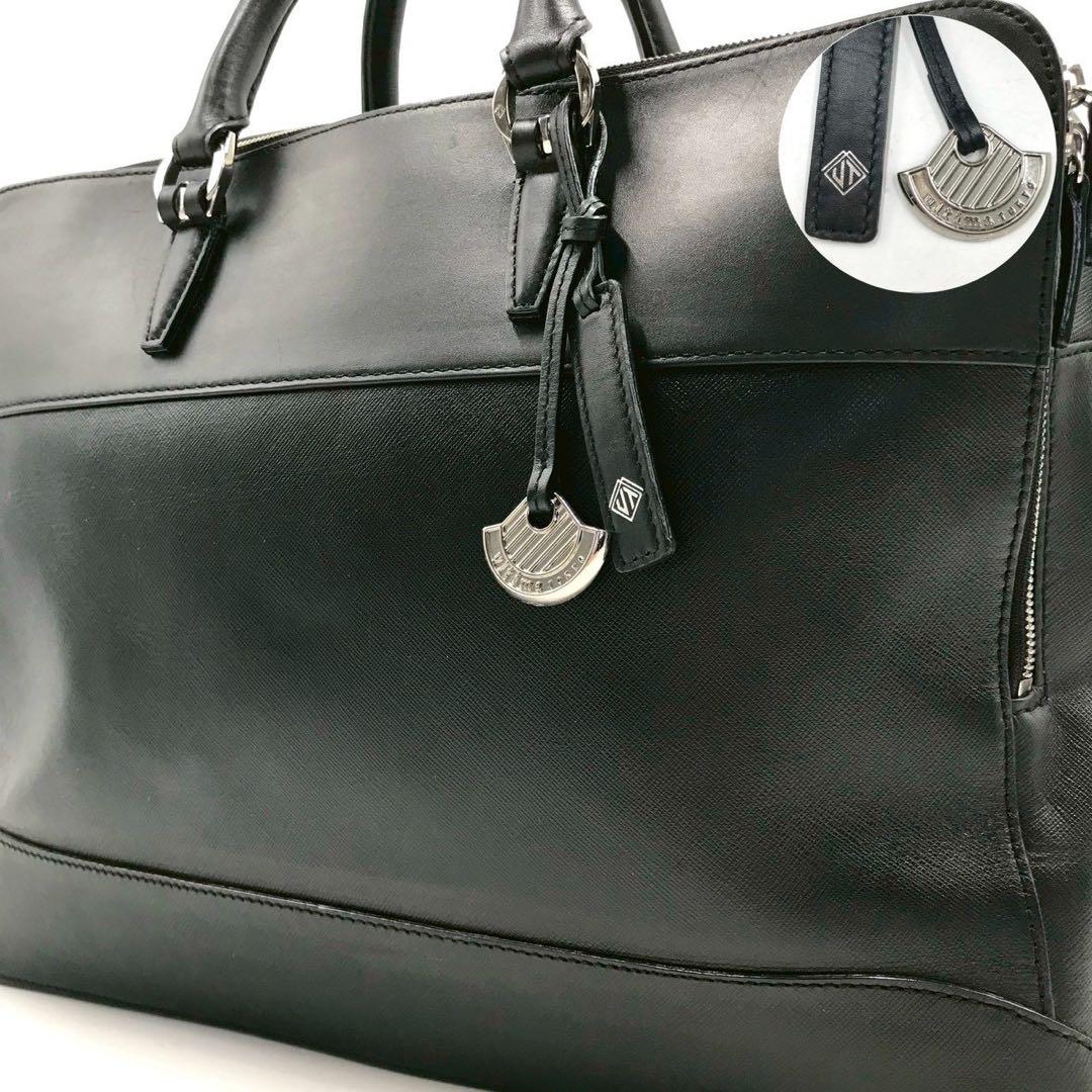 美品✨ウルティマトーキョー ビジネスバッグ レザー チャーム ブラック A4収納