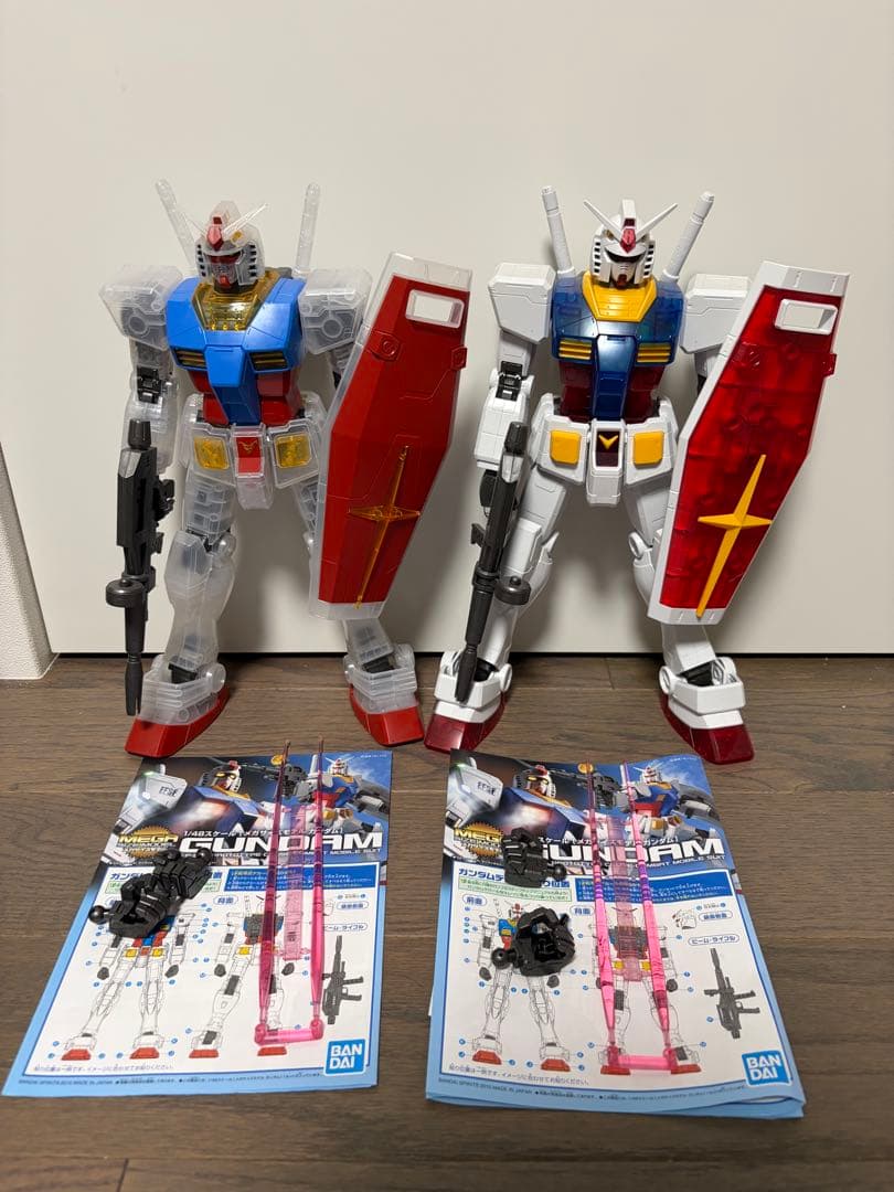 1/48スケール　メガサイズモデルガンダム　A賞、ラストワン賞セット　ジャンク Amazon | ガンプラ 一番くじ ラストワン賞 メガサイズモデル 1 48 RX