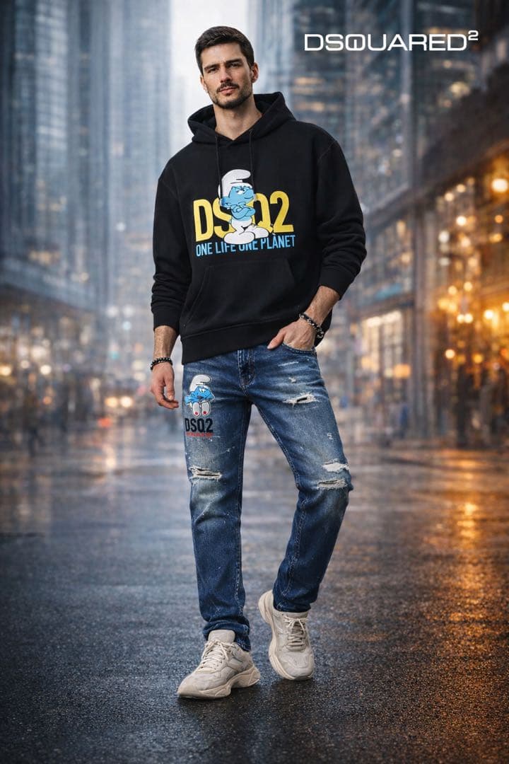 値下げ！超美品！dsquared2 スマーフコラボパーカーL 2026年最新】スマーフ ディースクの人気アイテム - メルカリ