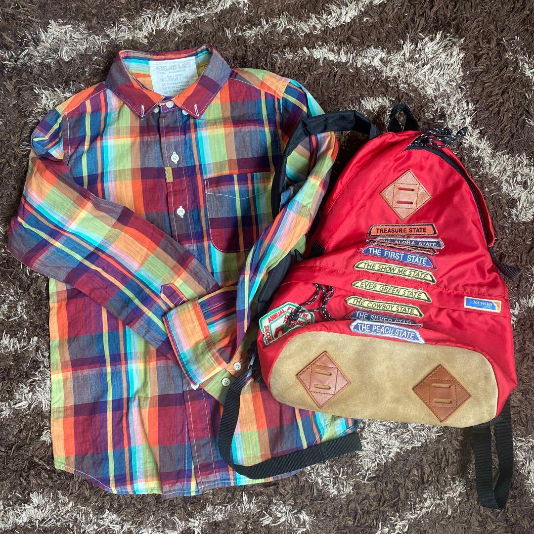 デニムダンガリー レア　リュック　シャツ　セット　シャツ140