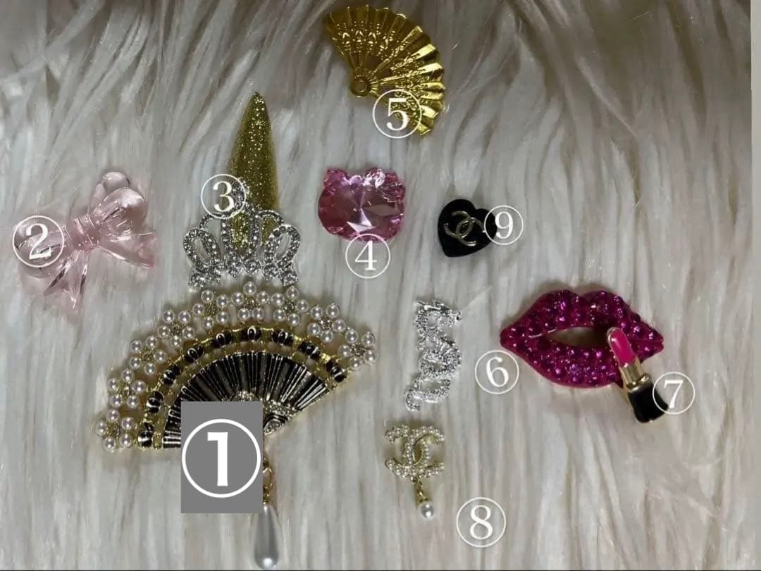 ネイルパーツ　成人式ネイル　扇子　など