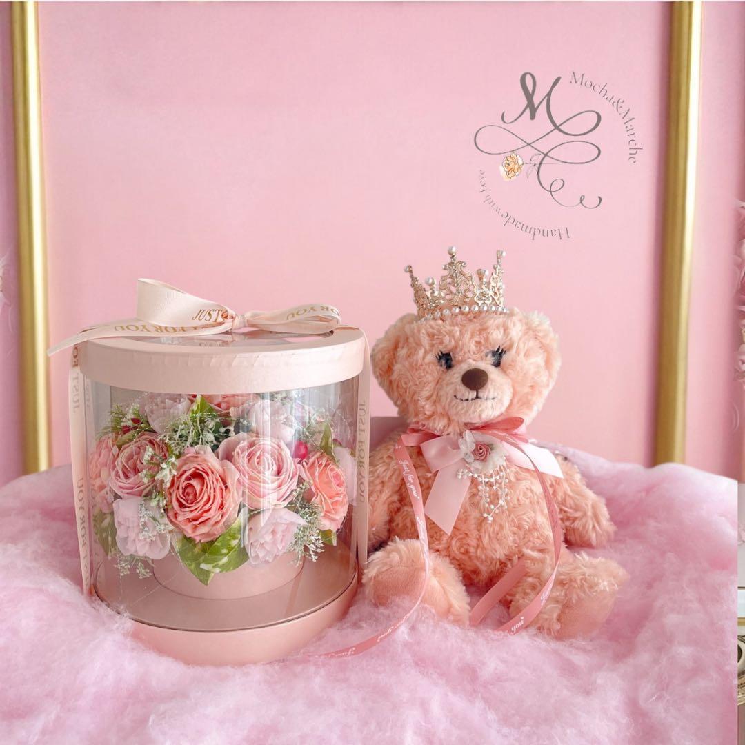 kuma おまとめクラウンベアとピンクローズのクリスマスギフトセット