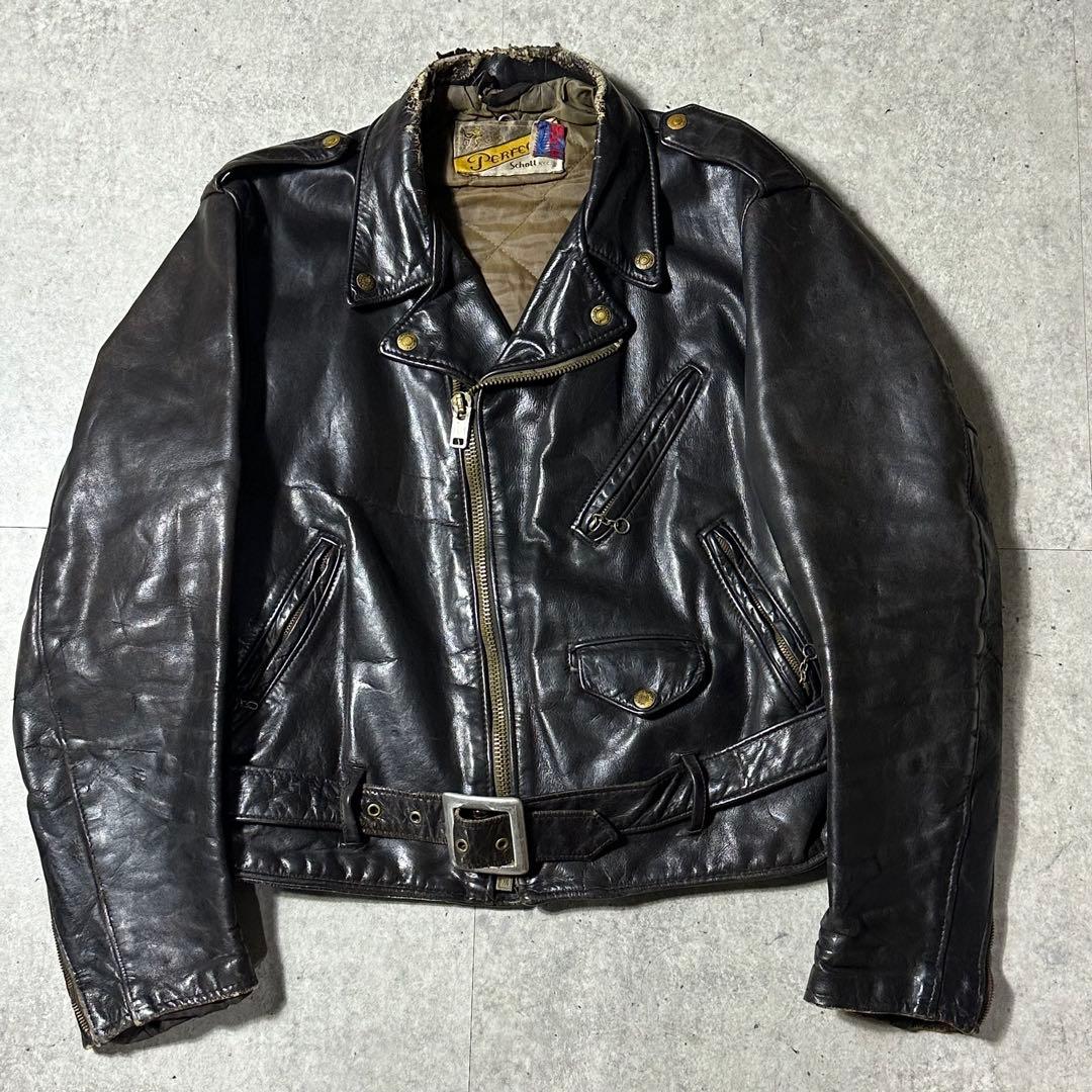 80s Schott 118J 42サイズ ダブルライダース カウハイド schott - 80's ショット SCHOTT ジャケット レザージャケット ダブル