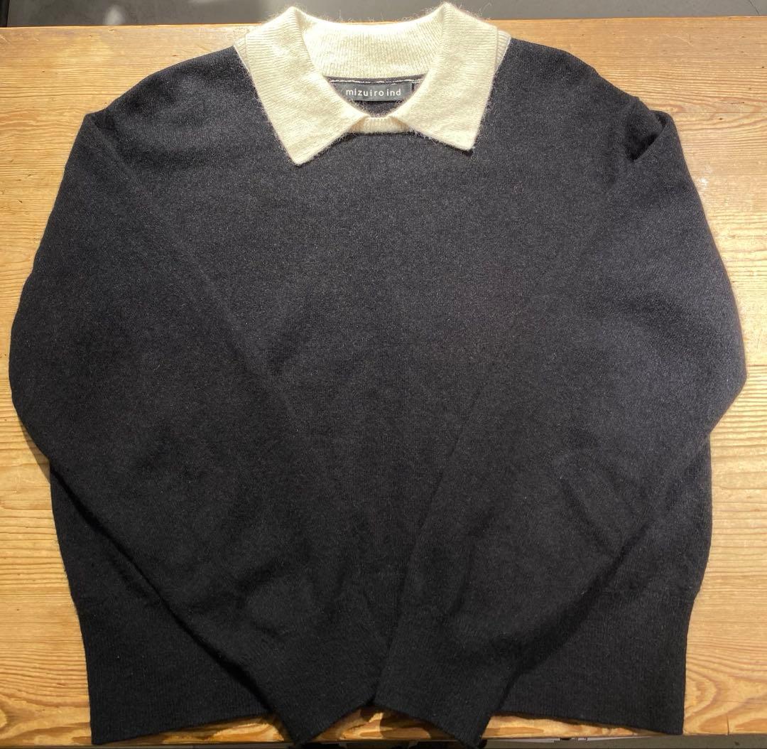 mizuiroind ハイゲージ襟付きプルオーバー mizuiro ind ハイゲージ襟付きプルオーバー｜ MARcourt ONLINE STORE