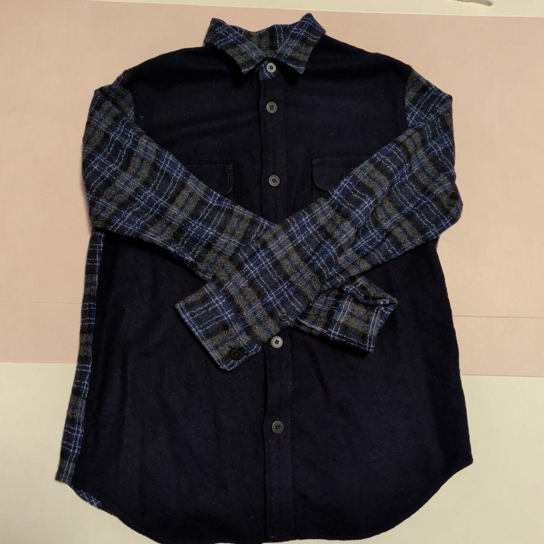 COMME des GARCONS HOMME　ネルシャツ COMME des GARCONS HOMME コムデギャルソンオムCOMME 縮絨ネル切替