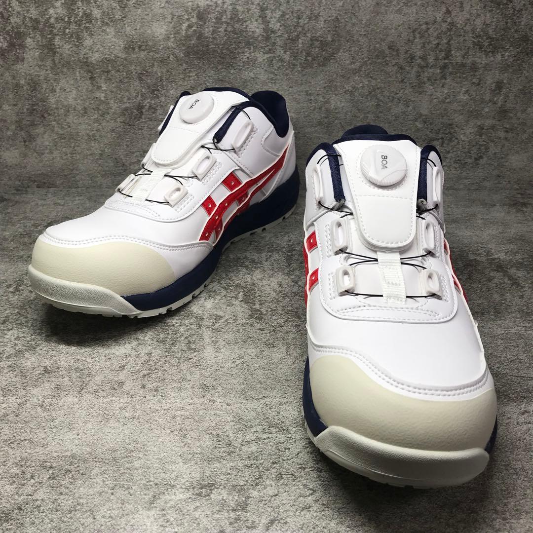 【未使用】asics BOA 安全靴 1273A029 26㎝ 白/紺/赤