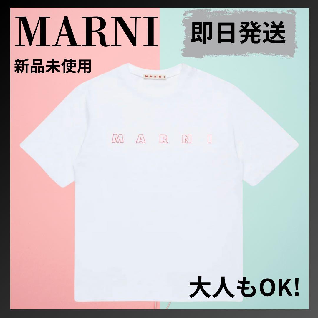 【新品】大人もOK! MARNI ロゴ Tシャツ 14Y ホワイト