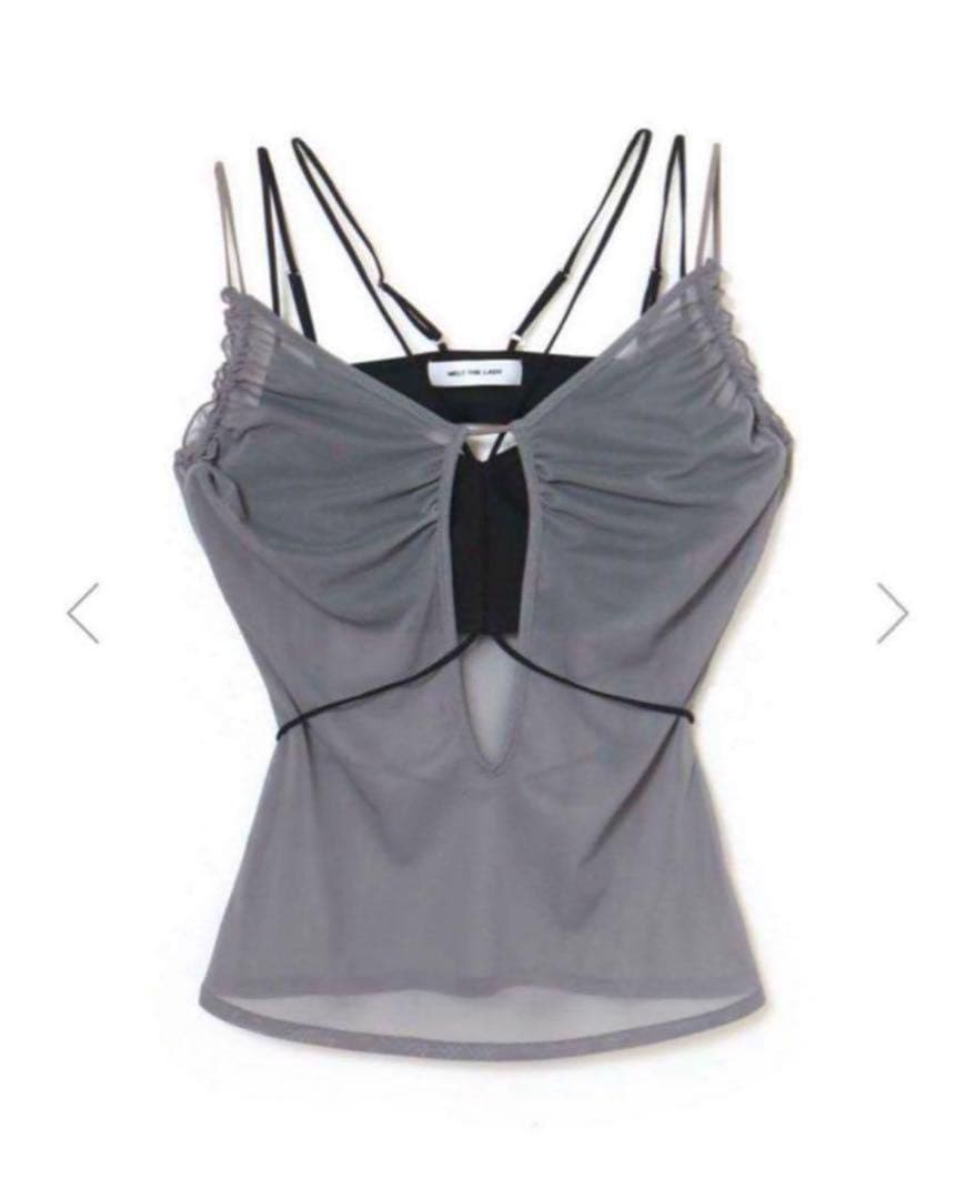 トップス MELT THE LADY sheer cover camisole