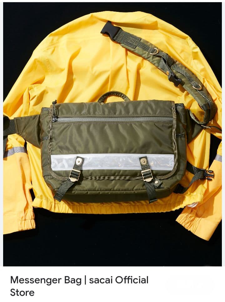 ！定価の半額！sacai×PORTER/定価9.5万/廃盤/メッセンジャーバッグ sacai x PORTER 22SS MESSENGER BAG 22-0328S サカイ x ポーター
