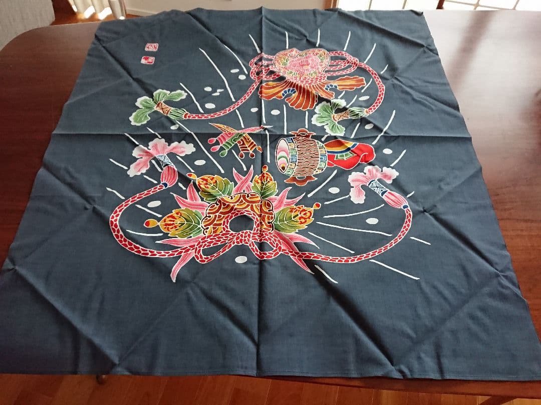 【博多安恒染元】「筒描」〜寶尽し〜博多嫁入り風呂敷