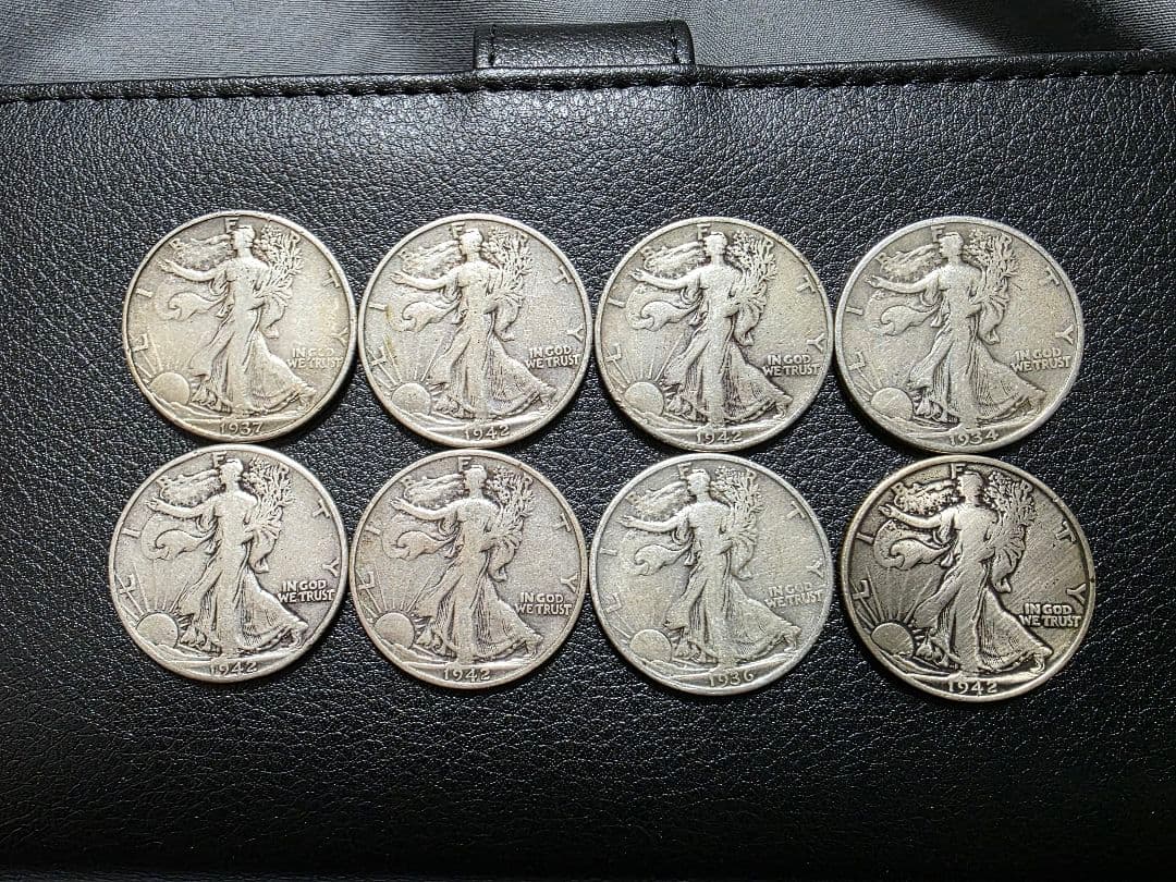 ウォーキングリバティ ハーフダラー銀貨