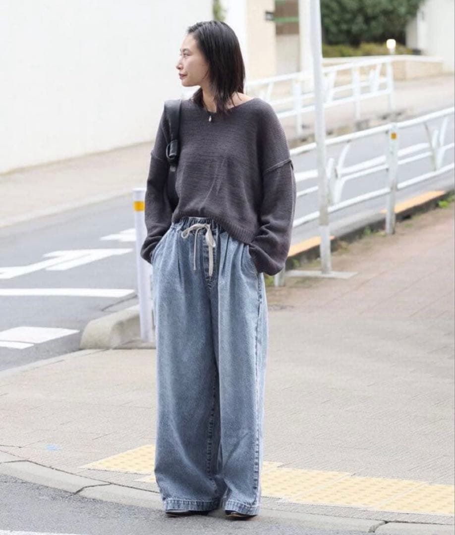 【HYSDA】ジャーナルスタンダード　イージーデニムワイドパンツ