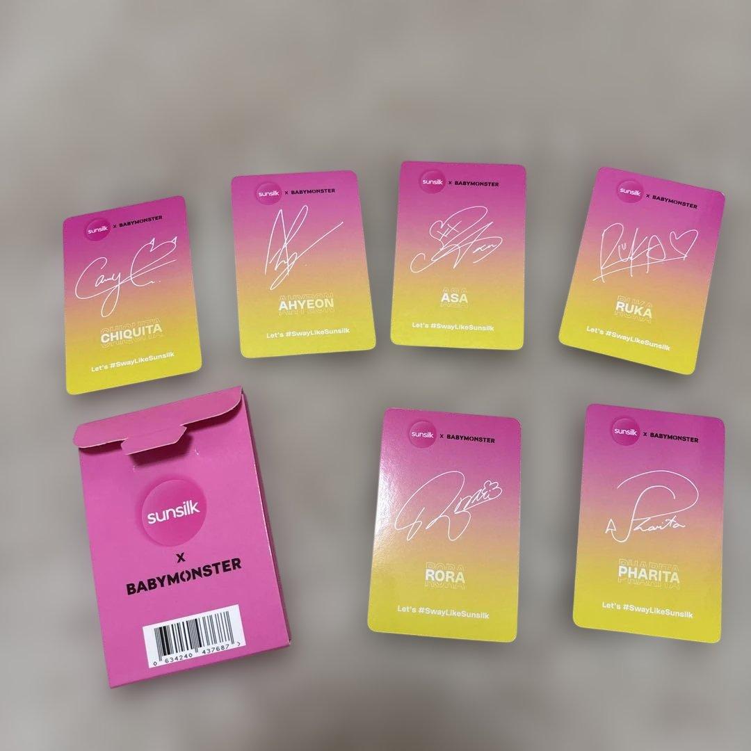 Babymonster × Sunsilk ベビモン トレカ6枚セット - メルカリ