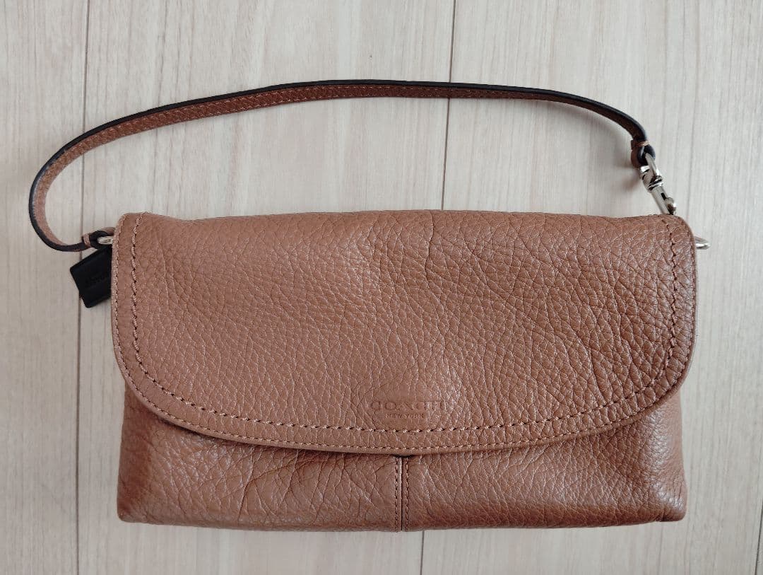 COACH　コーチ レザー　ミニバッグ　ブラウン　カード入れ