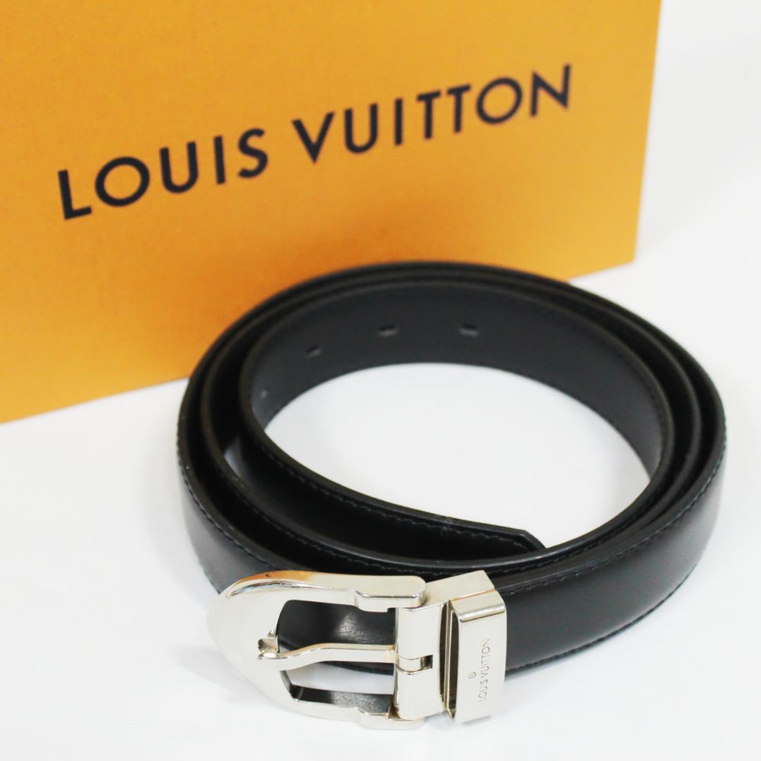 美品 ルイヴィトン ベルトバックル エピサンチュール レザー シルバー ブラック