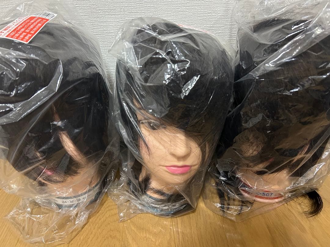 未来の美容師国試頑張れ！美容師　国家試験　カットウィッグ　未使用 美容師国家試験実技課題試験用ウィッグ東京チャーム(三矢)No.24-12-13