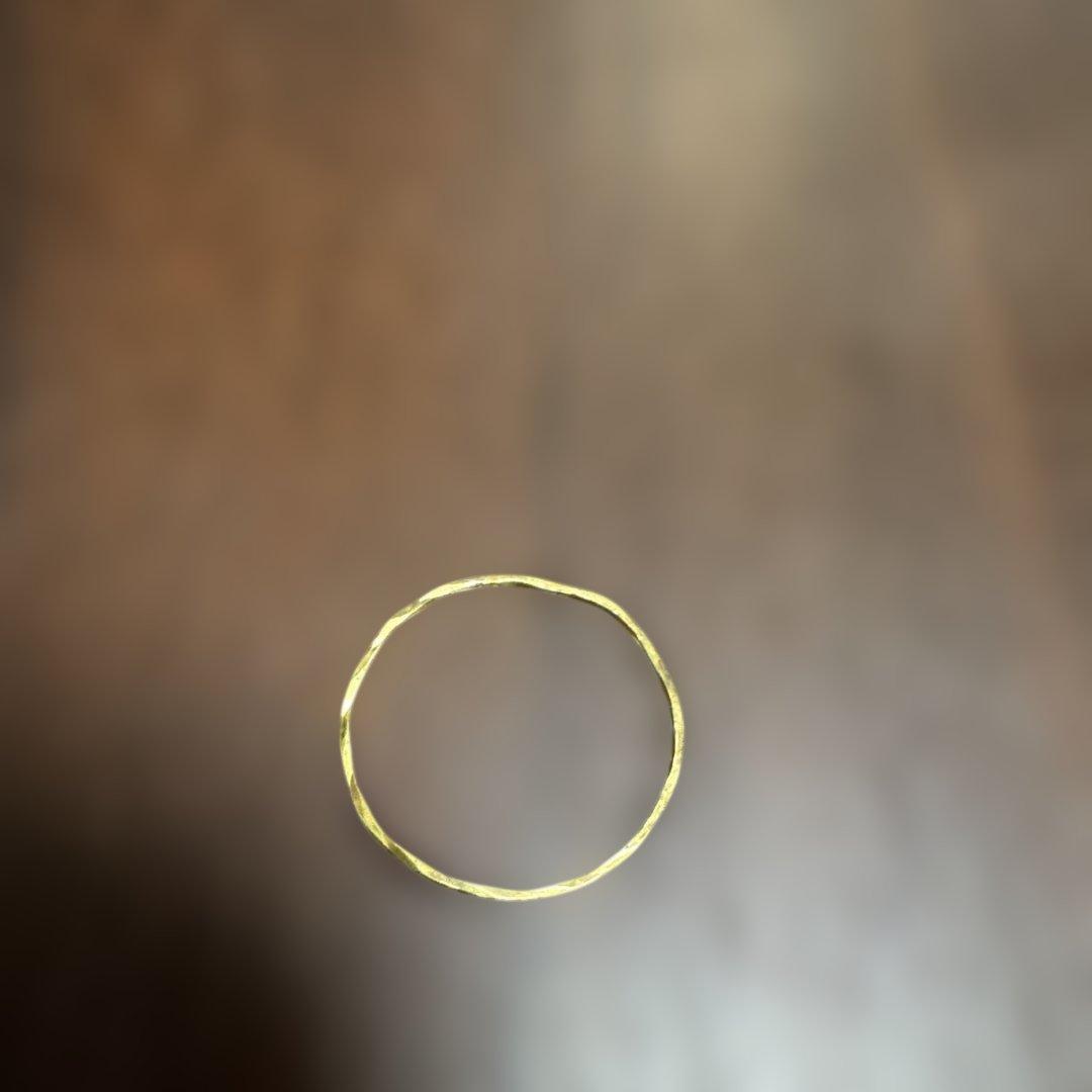 18金ゴールド ツイストデザインリング　13号