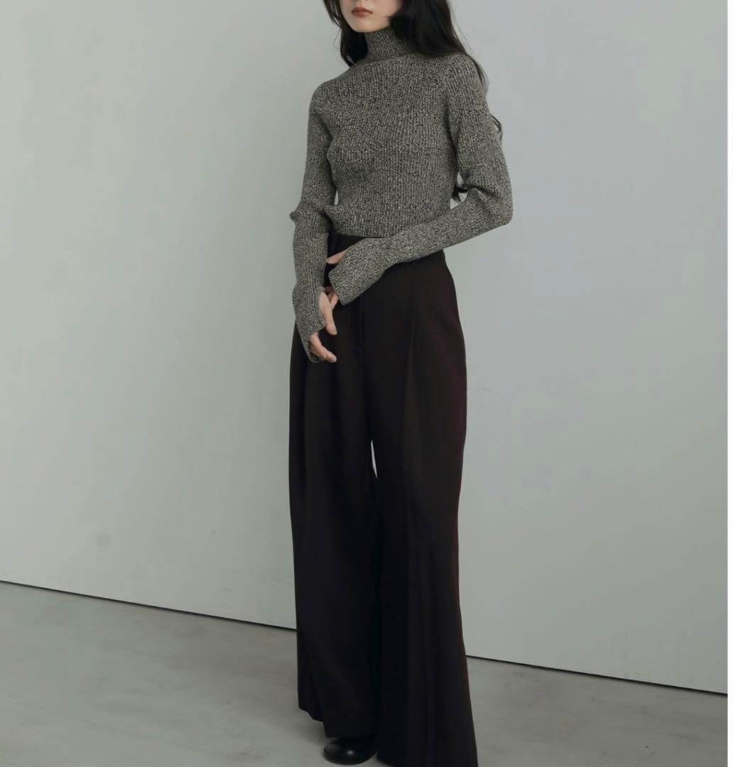 anuke Slit Turtle Knit ミックス