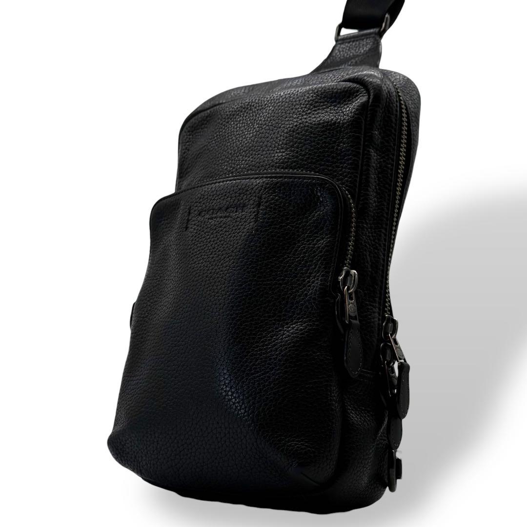 COACH コーチ ボディバッグ ゴッサムパック レザー クロスボディ ブラック