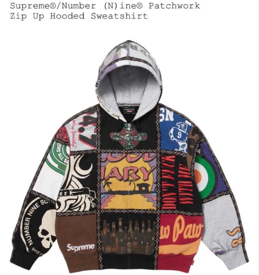 Supreme Patchwork Hooded ナンバーナイン　L